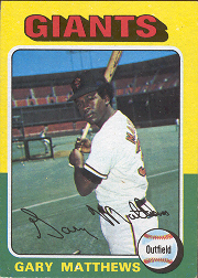 1975 Topps Baseball Cards      079      Gary Matthews